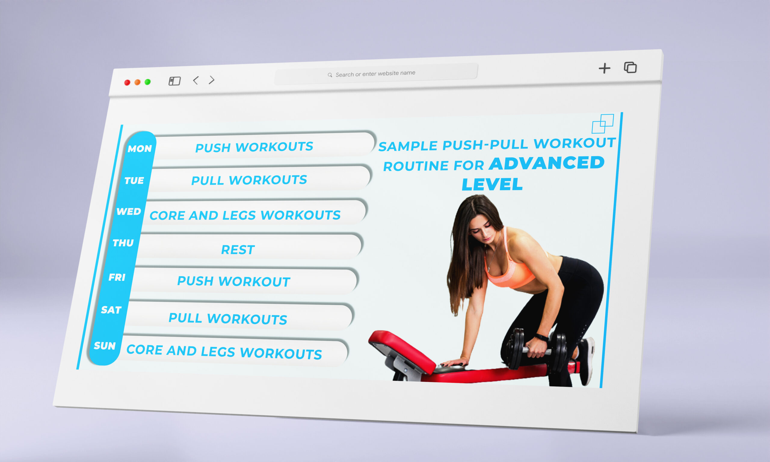 workout Time Table Sample Push-Pull Workout Routine For Advanced Level