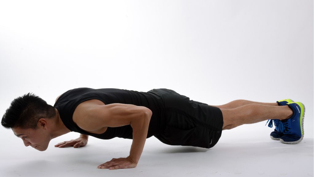 low-intensity cardio: Bear Crawl Push-Ups